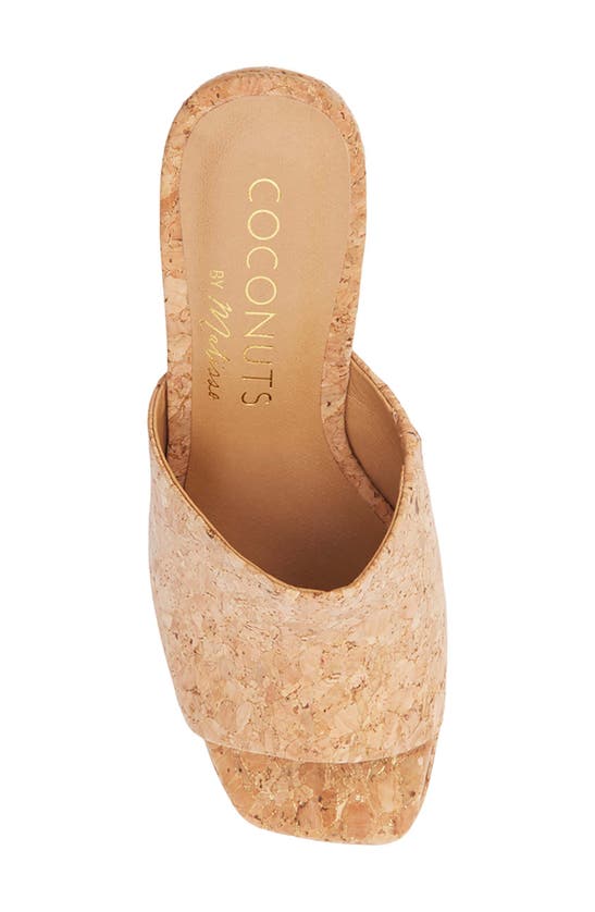 Shop Coconuts By Matisse Audrey Platform Wedge Sandal In Gold Speckle Cork