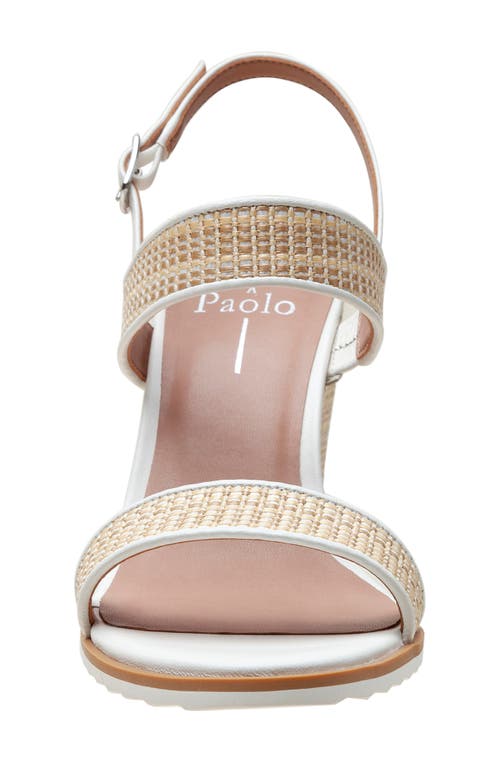 Shop Linea Paolo Edith Wedge Sandal In Natural/eggshell