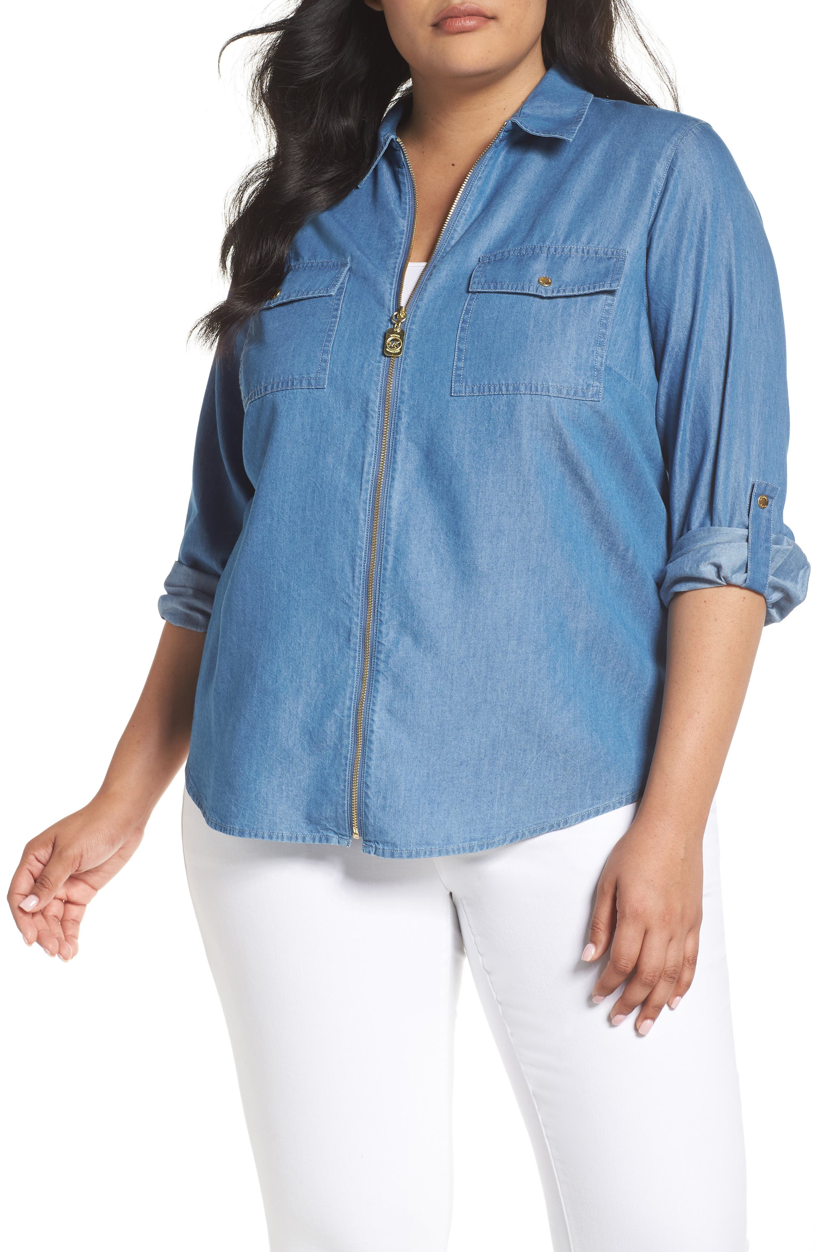 michael kors chambray shirt