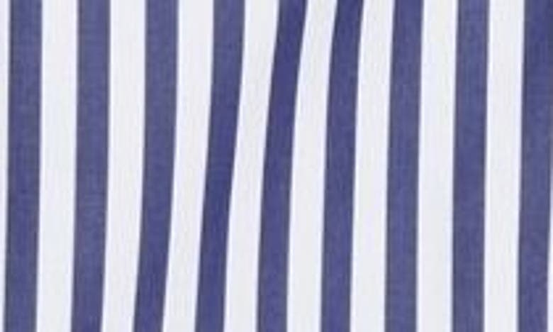 Shop Sacai Thomas Mason Stripe Poplin Camp Shirt In Navy Stripe