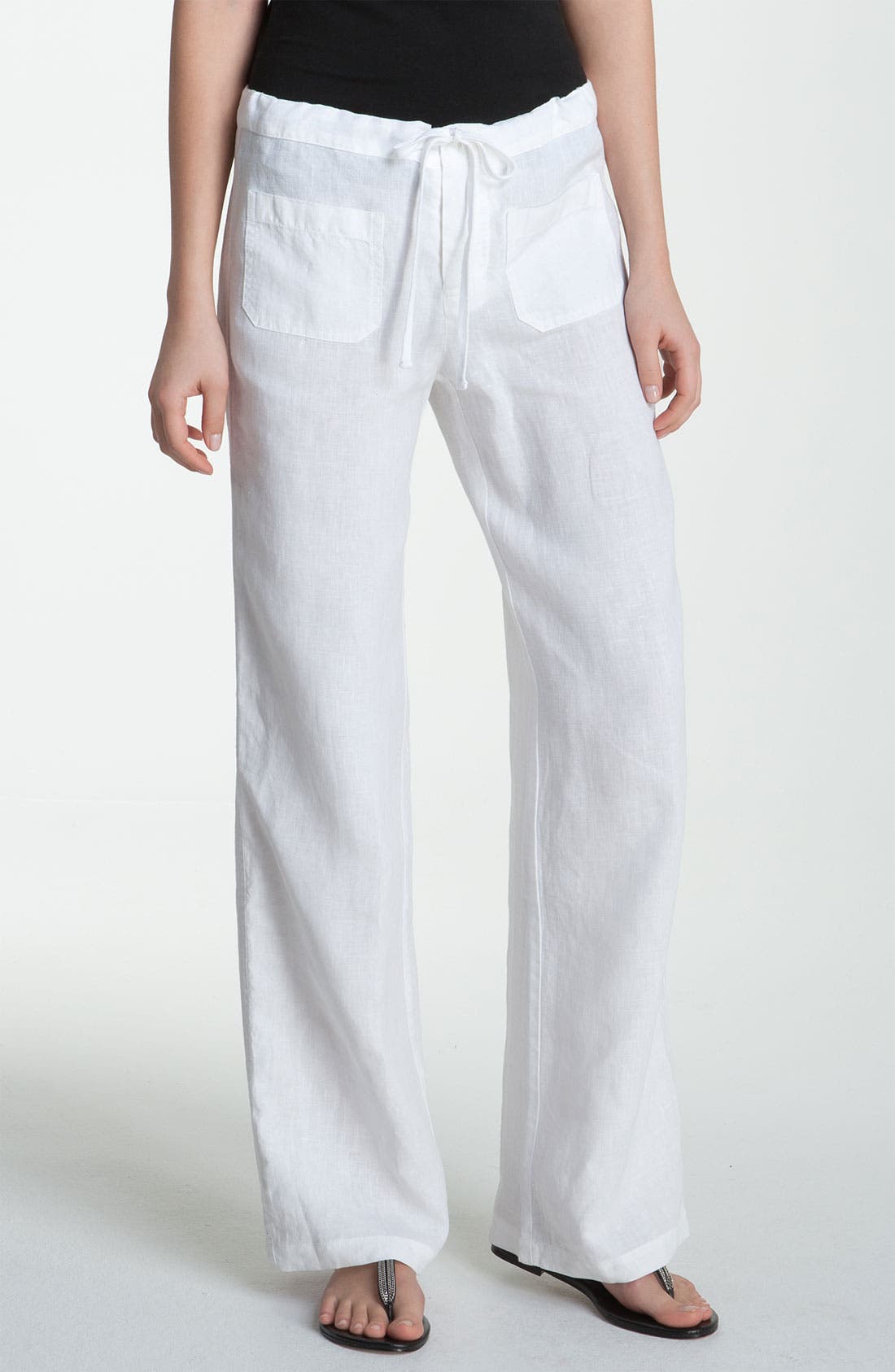 Vince Wide Leg Linen Drawstring Pants Nordstrom
