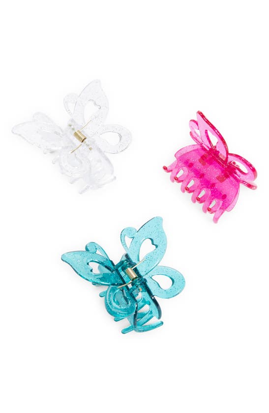 Capelli New York Kids' 3-pack Butterfly Hair Claw Clips In Multi