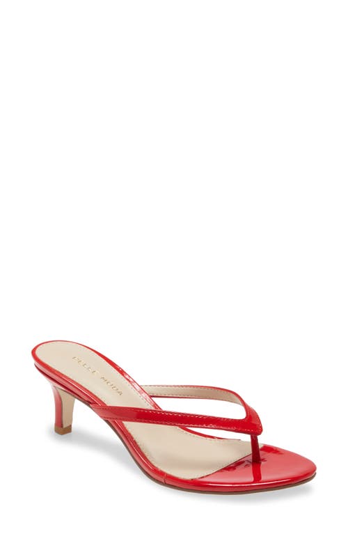 Slide Sandal in Red Patent