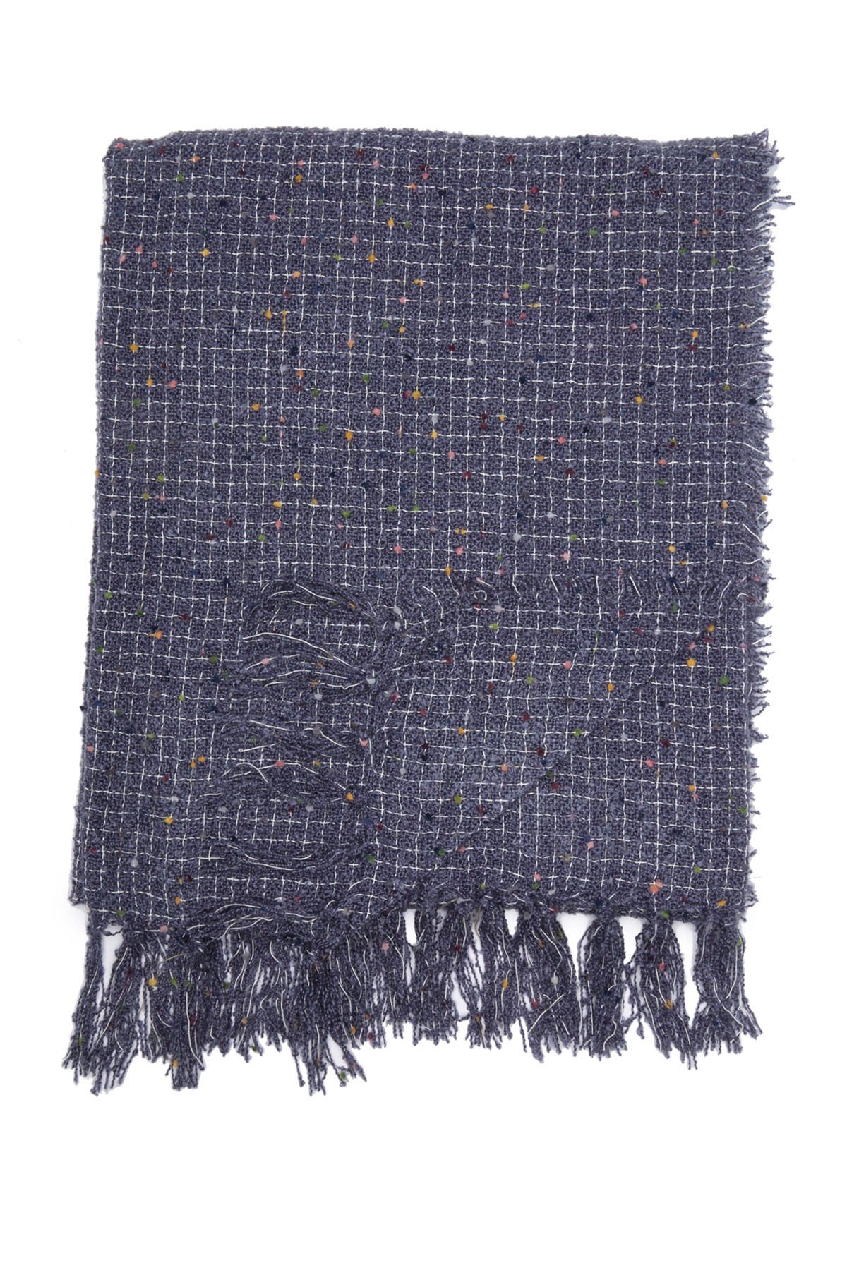 Bp. Confetti Nep Fringe Throw Blanket In Blue Shadow Multi
