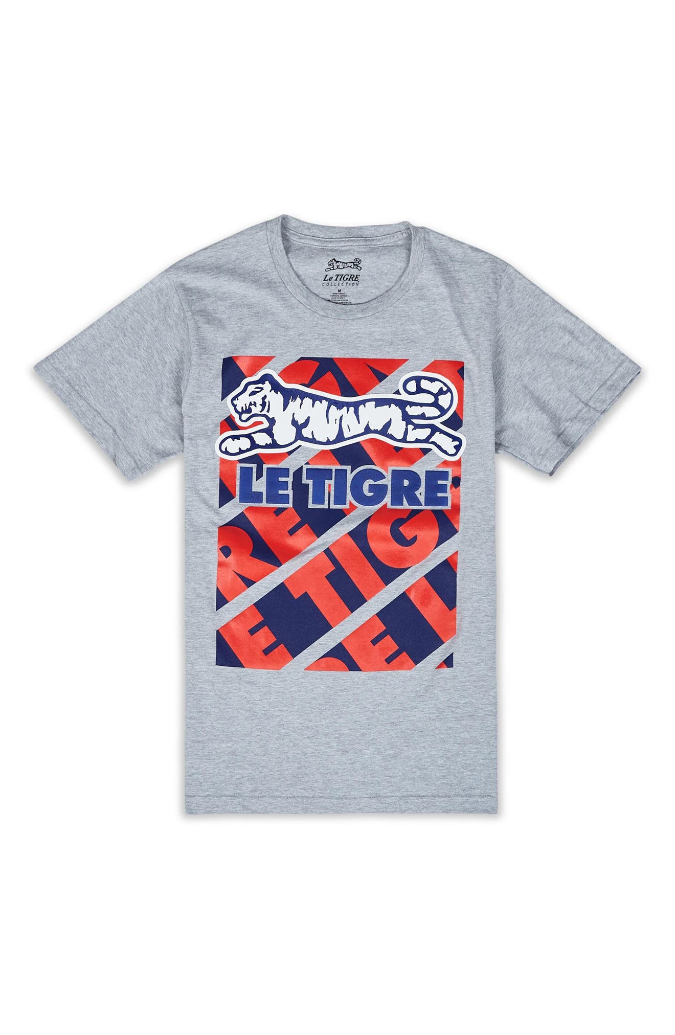 Le TIGRE Mens Lafayette Paneled Logo Short Sleeve T-Shirt