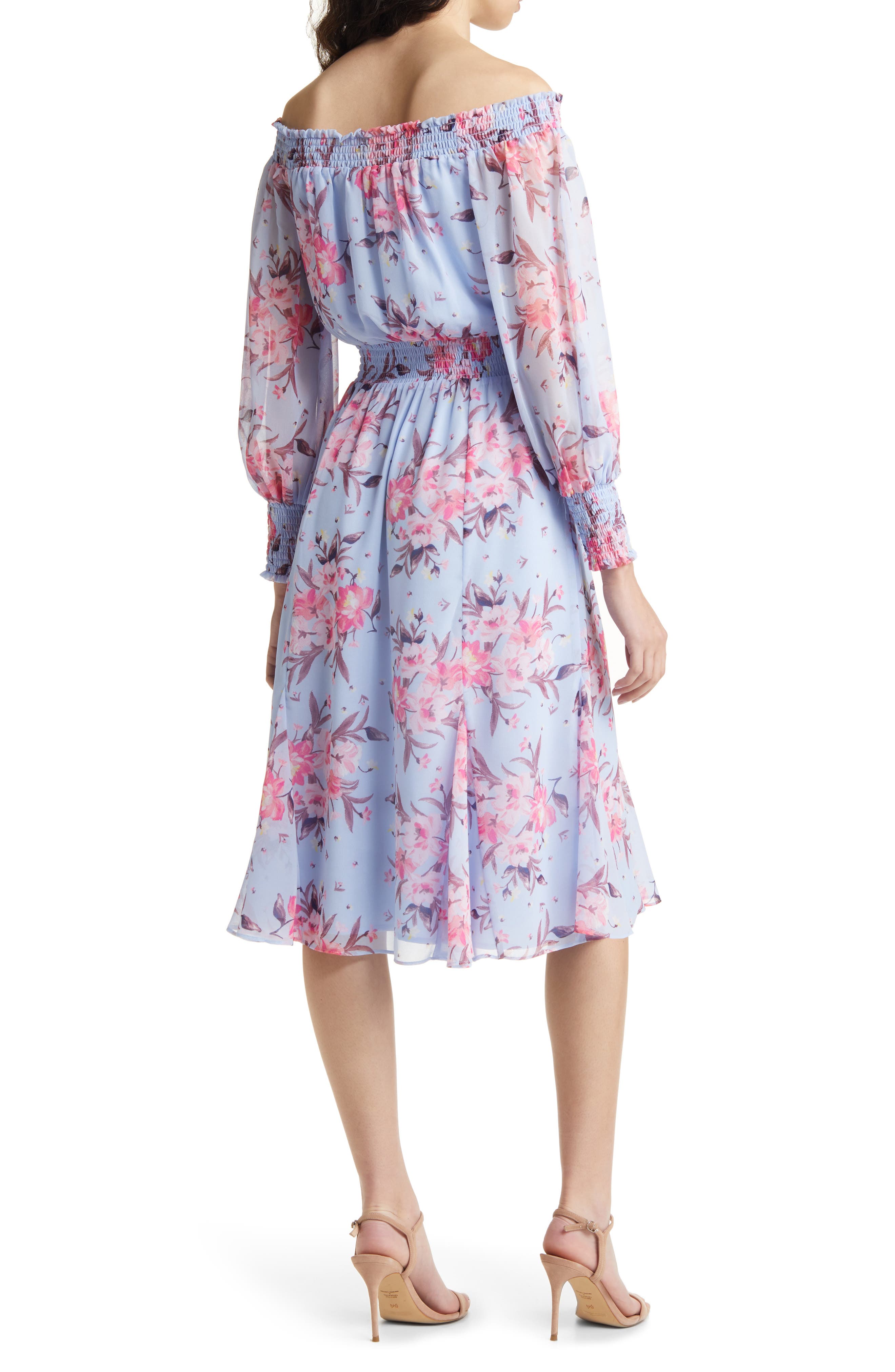 Shoulder Long Sleeve Midi Dress | Nordstrom