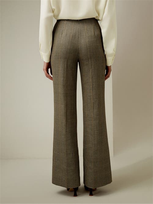 Shop Lilysilk Sprezzatura Urbane Silk Wool Blend Trousers In Flax