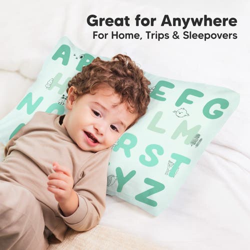 Keababies Printed Toddler Pillowcase 13x18" In Keaabc Mint