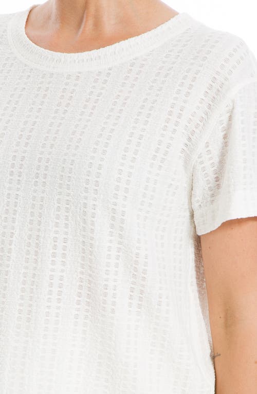 Max Studio Textured Knit T-shirt In Cream