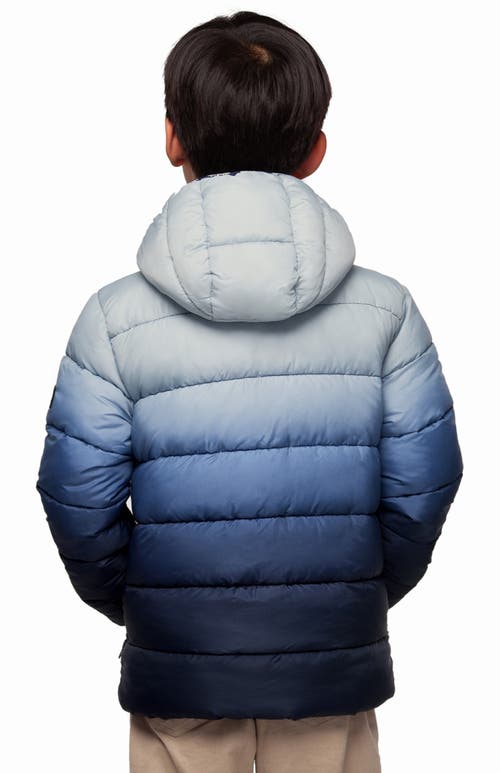 Rokka&rolla Kids' Heavyweight Fleece Lined Puffer Jacket In Midnight Ombre