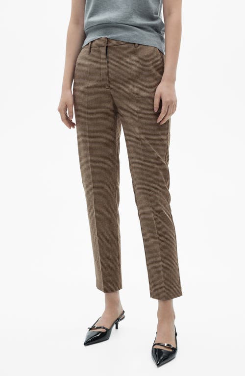 Mango Flat Front Skinny Pants In Maroon