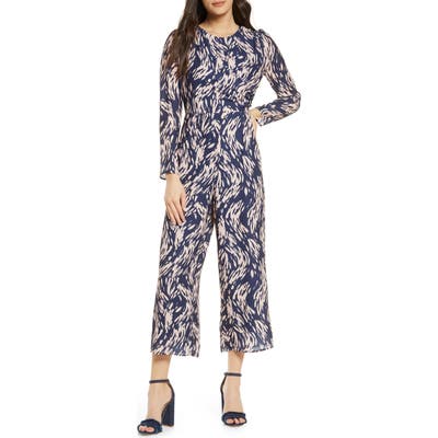 Ali & Jay High Brow Long Sleeve Jumpsuit, Blue