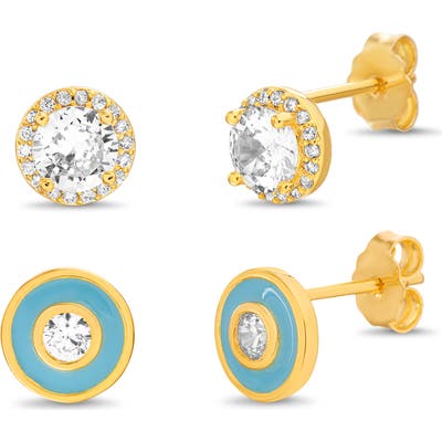 Lesa Michele Set Of 2 Stud Earrings
