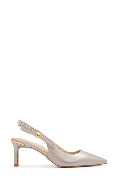 Ted Baker London Janie Bow Slingback Pointed Toe Pump In Bronze