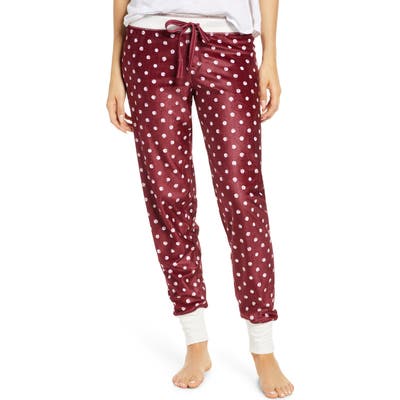 Pj Salvage Oh My Velour Pajama Pants, Burgundy