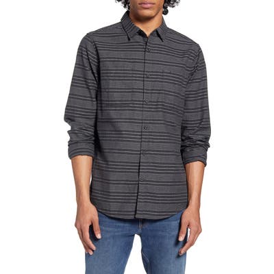 Hurley Armstrong Stripe Button-Up Shirt, Black