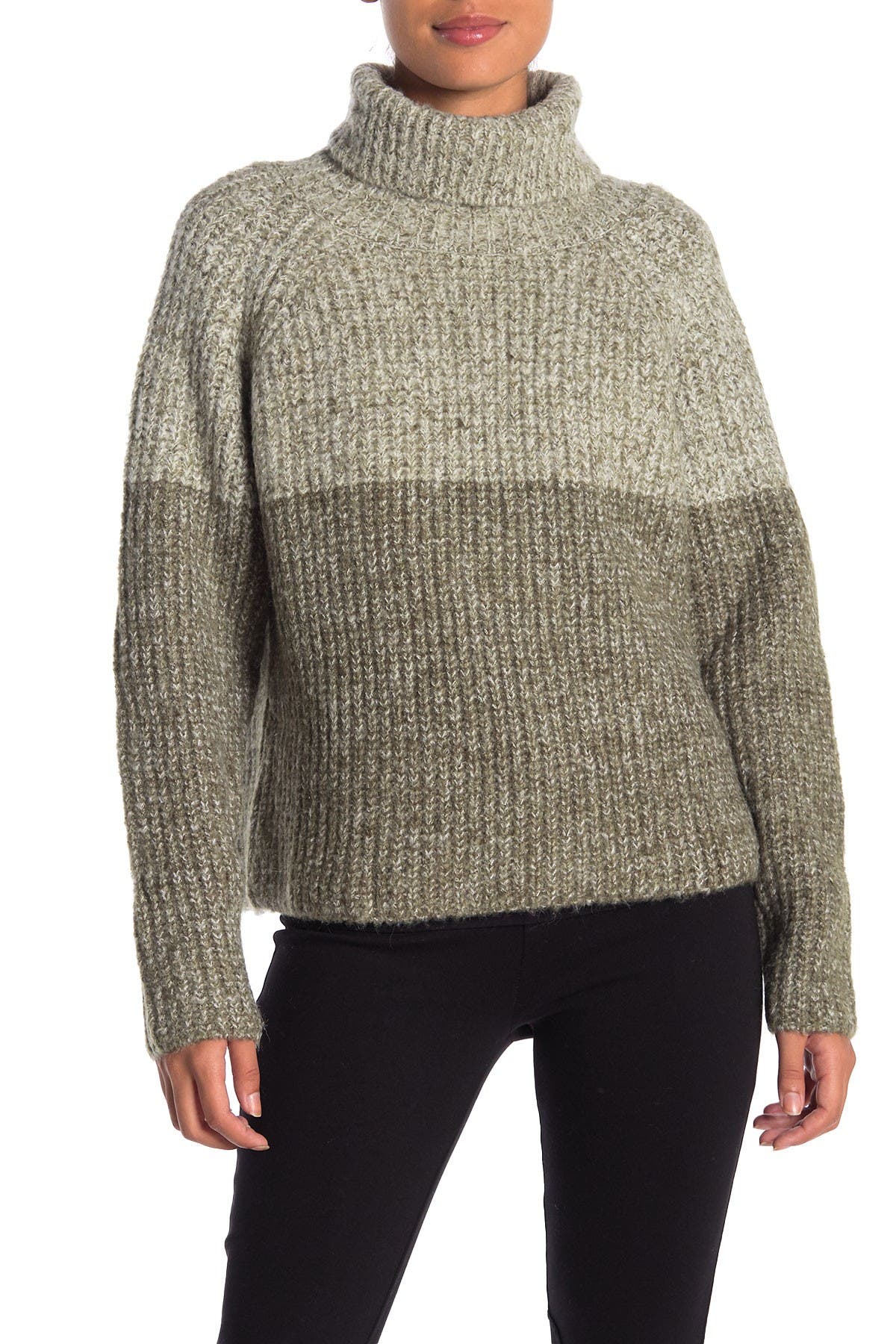 chunky knit turtleneck sweater