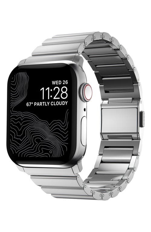 Nomad Stainless Steel 45mm Apple Watch® Watchband in Silver