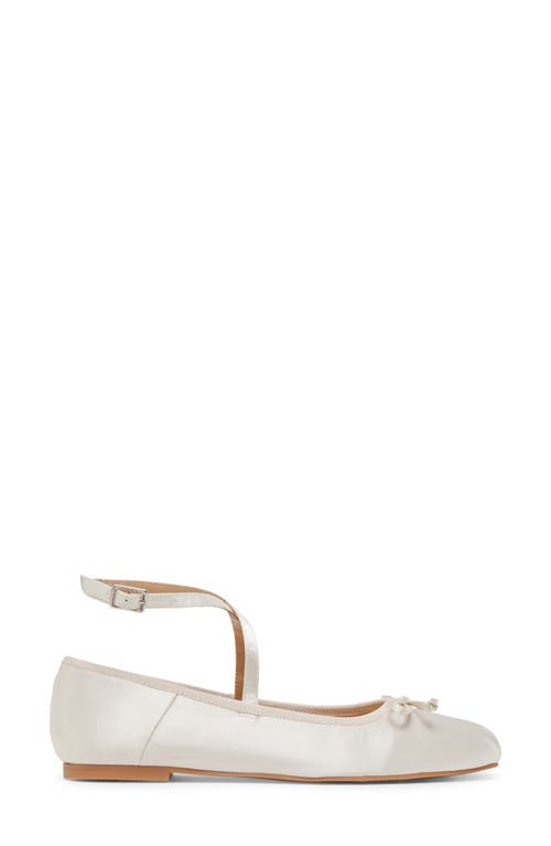 Dolce Vita Reily Ballet Flat In White Satin