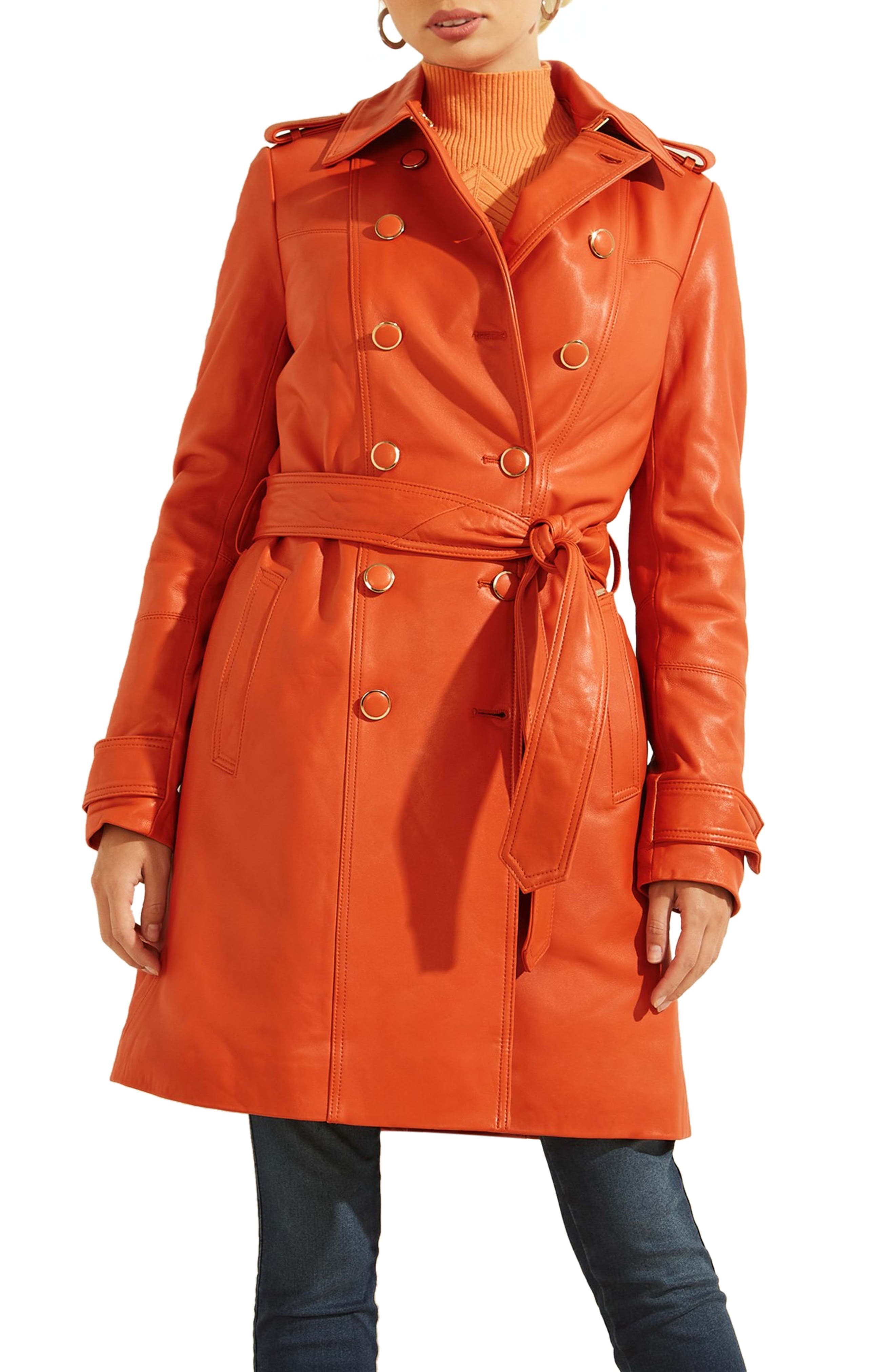 orange coat womens