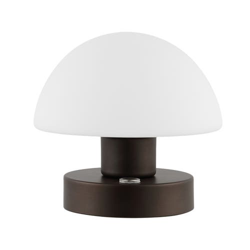 Jonathan Y Zoe Modern Minimalist Iron Rechargeable Integrated Portable Led Table Lamp In Oil Rubbed Bronze