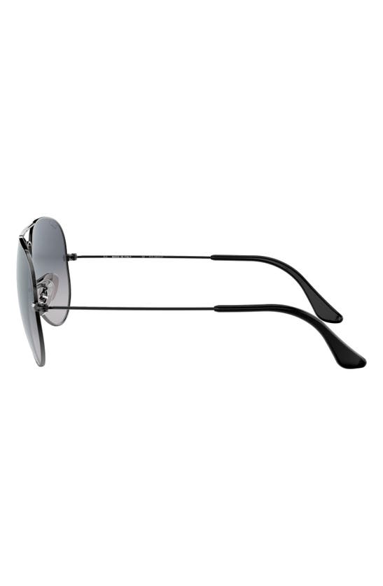 Ray Ban 62mm Polarized Oversize Pilot Sunglasses In Gunmetal