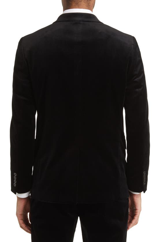 Shop Theory Chambers Stretch Velvet Tuxedo Blazer In Black