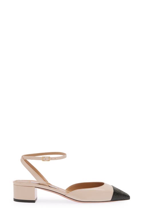 Shop Aquazzura French Flirt Square Toe Pump In Nude/black