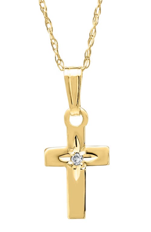 Mignonette 14k Gold & Diamond Cross Necklace at Nordstrom