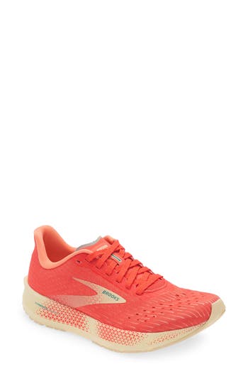 Brooks Hyperion Tempo Running Shoe In Hot Coral/flan/fusion Coral