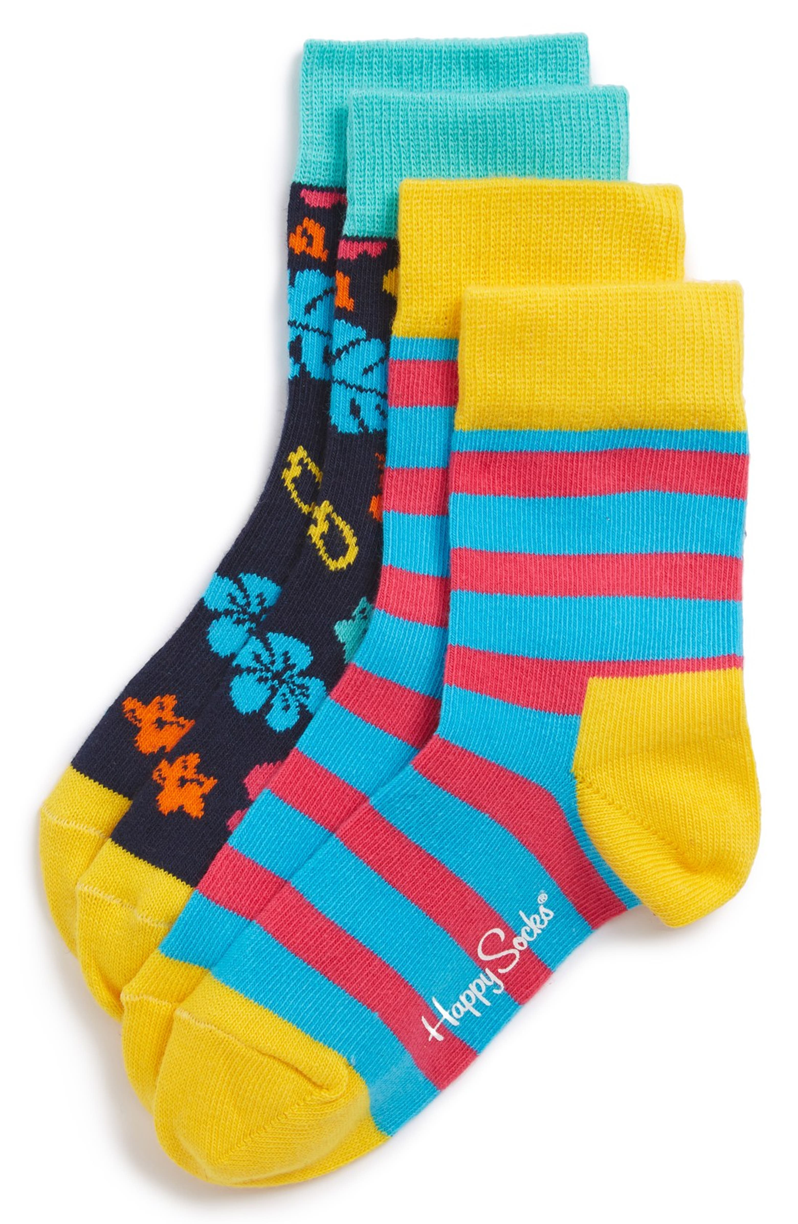 Happy Socks 'Hawaii' Socks (2-Pack) (Toddler) | Nordstrom
