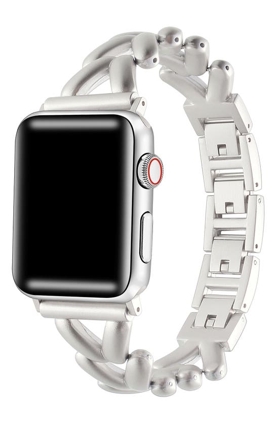 The Posh Tech Caroline Apple Watch® Watchband In Starburst Silver