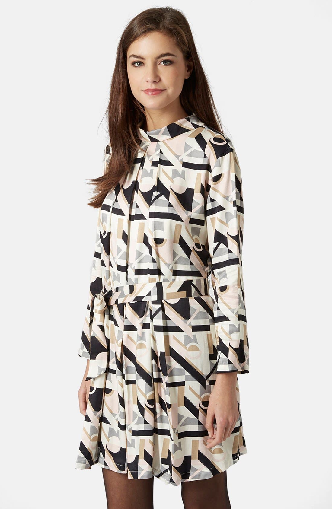 High Neck Geo Print Dress Nordstrom