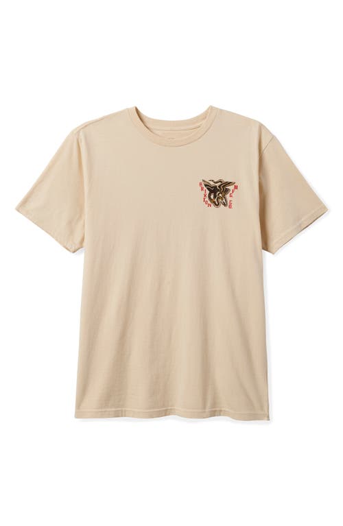 Battle Cotton Graphic T-Shirt in Cream Classic Wash