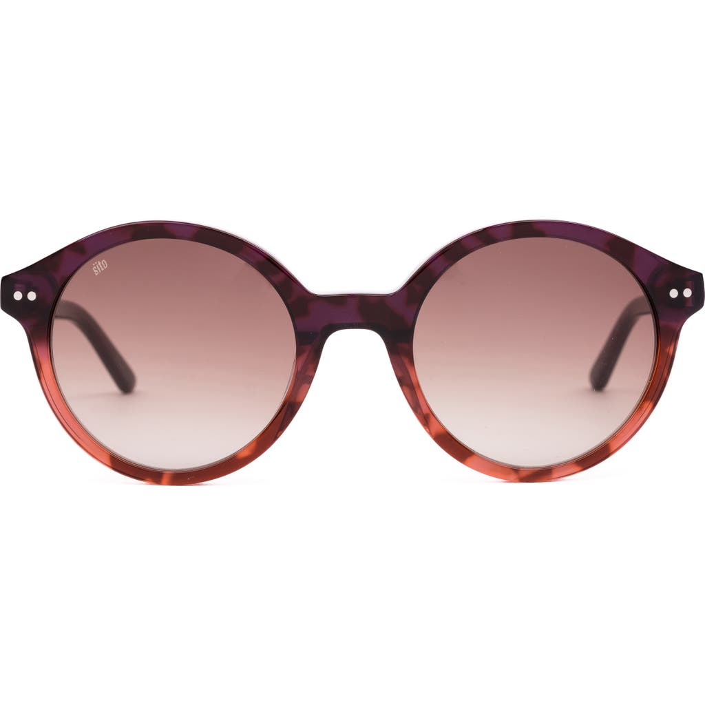 Sito Shades Dixon 52mm Gradient Standard Round Sunglasses In Brown