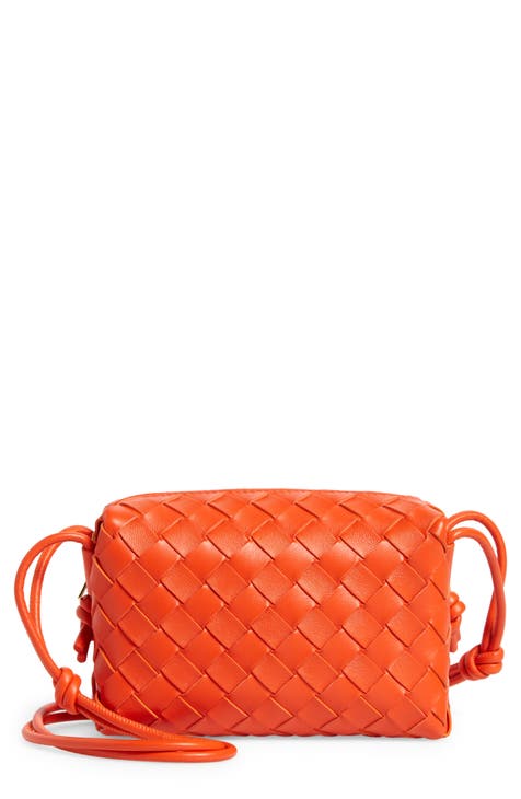 Bottega Veneta: Orange Mini Cassette Bag
