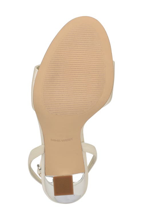 Nine West Neve Bridal Ankle Strap Sandal In Ivory