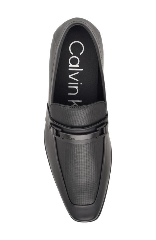 Shop Calvin Klein Bind Plain Toe Loafer In Black