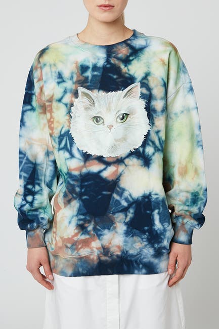 Paul Joe Sister Jordy Tie Dye Cat Sweatshirt Nordstrom Rack