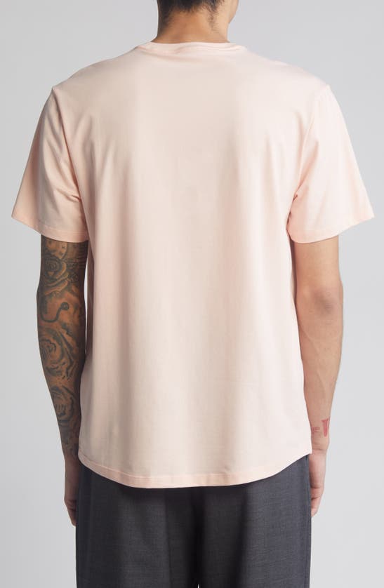 Shop Open Edit Crewneck Stretch Cotton T-shirt In Pink Beach