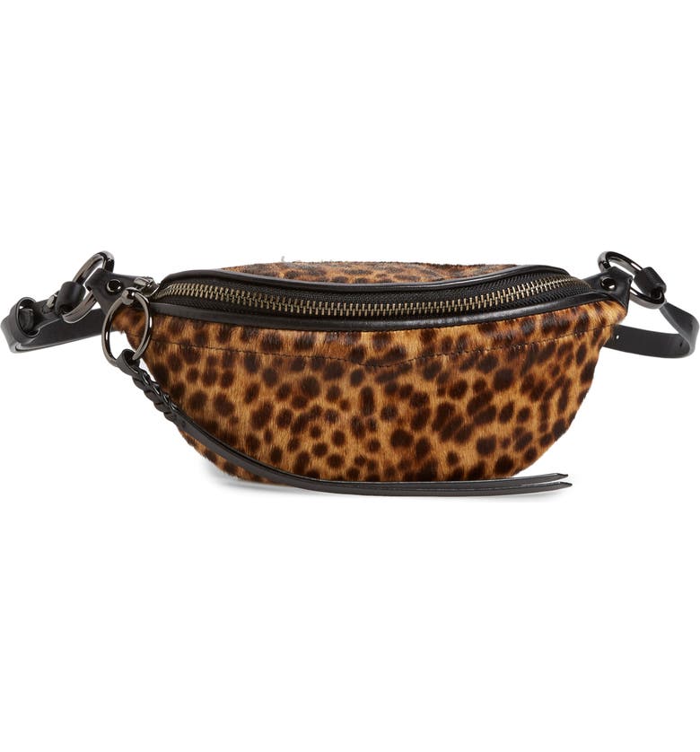 Rebecca Minkoff Mini Bree Leopard Print Genuine Calf Hair Belt Bag ...