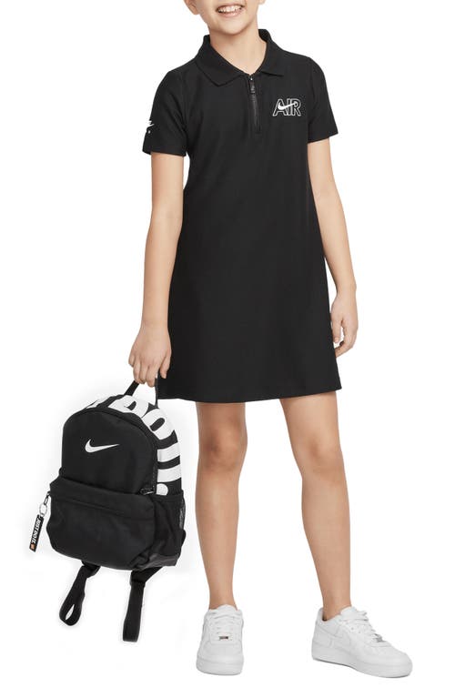 Nike Kids' Sportswear Air Polo Dress in Black/White