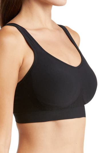 Bras for Women No Underwire Adjustable Front Closure Extra-Elastic  Breathable Trim Shapermint Bra for Womens Wirefree Black XXL