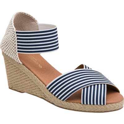 Andre Assous Erika Espadrille Wedge, Blue