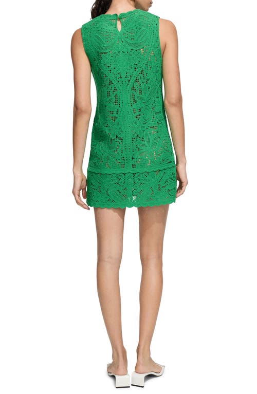 Mango Crochet Short Dress Pastel Green In Pastel Green