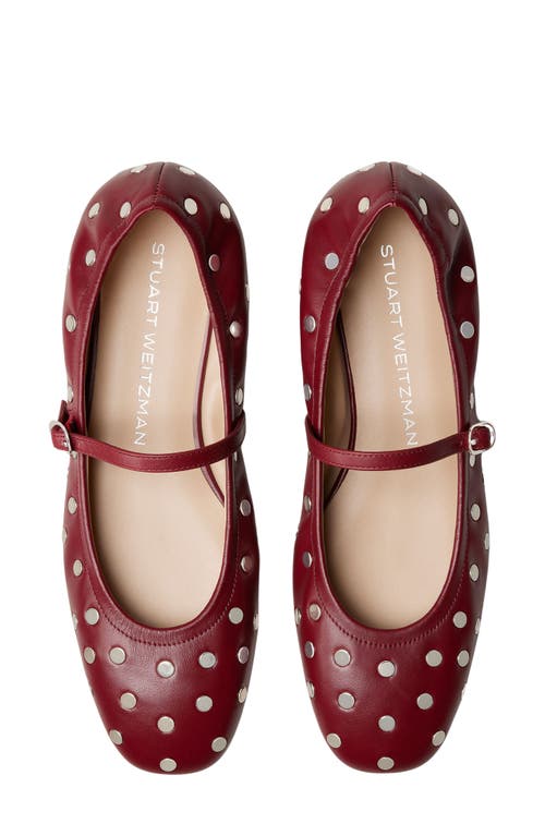 Shop Stuart Weitzman Claris Stud Ballet Flat In Rioja