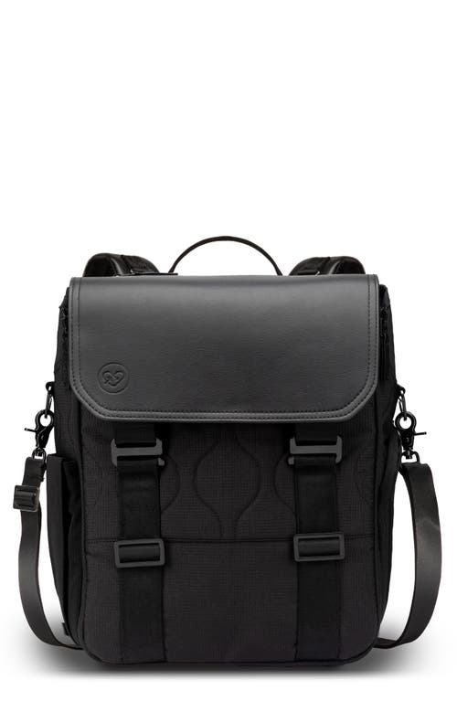 Paperclip Willow Recycled Ocean Plastic Convertible Backpack Diaper Bag in Black at Nordstrom