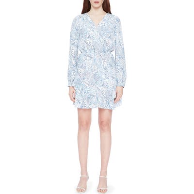 Parker Harbin Long Sleeve Silk Dress, Blue/green