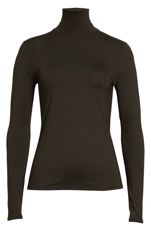 Shop St John St. John Collection Nuda Jersey Turtleneck Top In Cypress