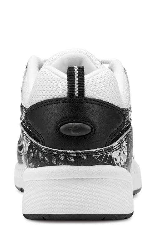 Easy Spirit Romy Sneaker In Black Floral